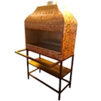 Bakır Barbekü Raflı Mangal